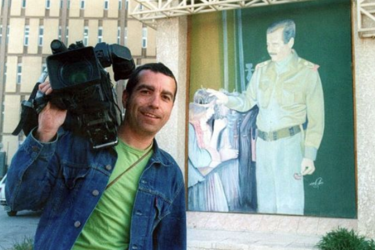 El reportero de Telecinco, Jos Couso, en el ao 2003 en Bagdad